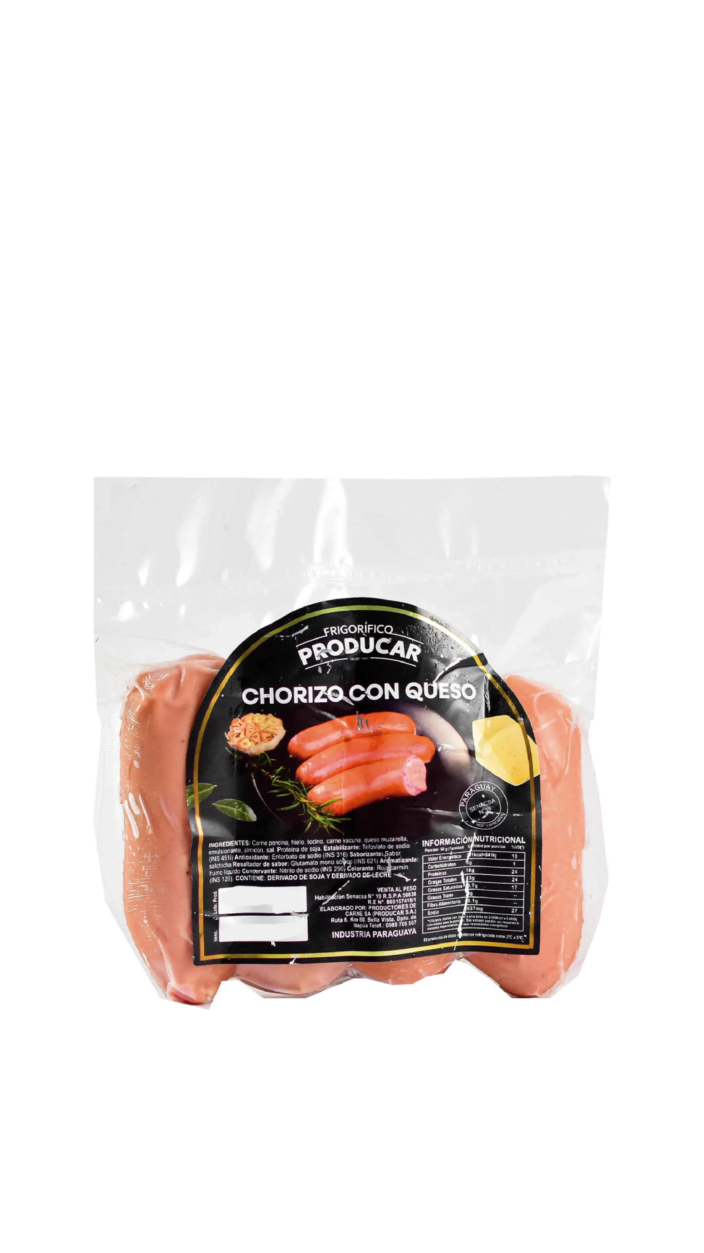 Chorizo con queso